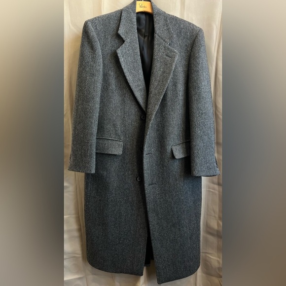 Vintage Christian Dior Monsieur Full Length Virgin Wool Double Breasted Coat - Picture 1 of 8
